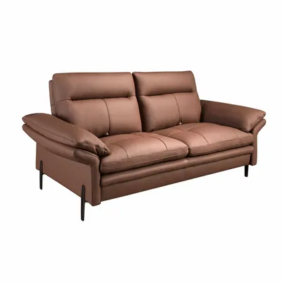 Sofas - Brown leather 2-seater sofa - ANGEL CERDÁ