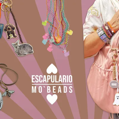 Jewelry - Mobile Phone Chain made of wooden beads, bracelets & bag charms - ESCAPULARIO / MOBEADS