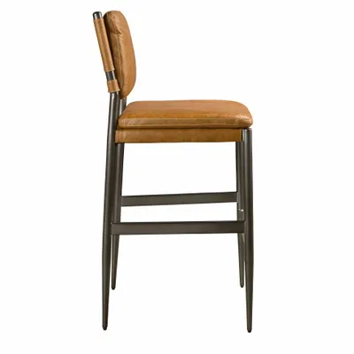 Stools - Brown leather stool - ANGEL CERDÁ