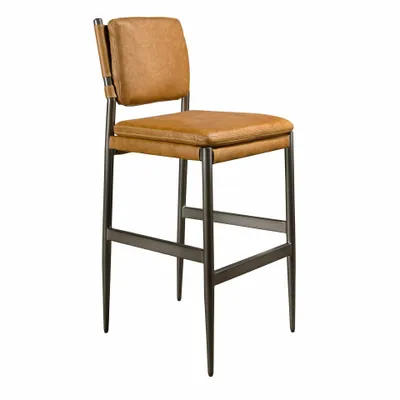 Stools - Brown leather stool - ANGEL CERDÁ