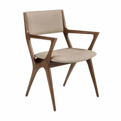 Chaises - Chaise en similicuir vison - ANGEL CERDÁ