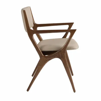 Chairs - Mink leatherette chair - ANGEL CERDÁ