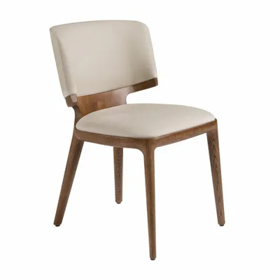 Chaises - Chaise en similicuir crème - ANGEL CERDÁ