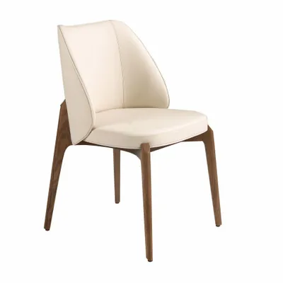 Chaises - Chaise en similicuir crème - ANGEL CERDÁ