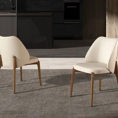 Chairs - Cream leatherette chair - ANGEL CERDÁ