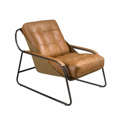 Fauteuils - Fauteuil en cuir marron - ANGEL CERDÁ