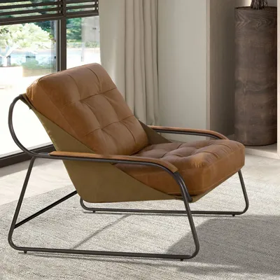 Fauteuils - Fauteuil en cuir marron - ANGEL CERDÁ