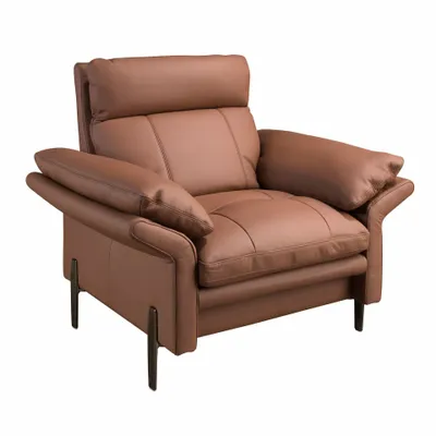 Fauteuils - Fauteuil en cuir marron - ANGEL CERDÁ