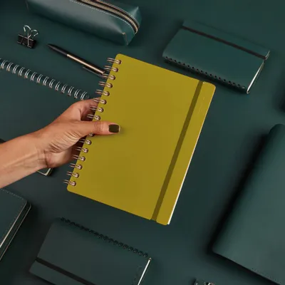 Stationery - RECYCLED LEATHER NOTEBOOK - VACAVALIENTE