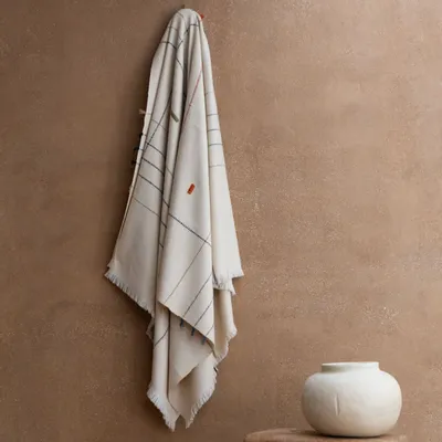 Throw blankets - NAGA PLAID COLLECTION HAND-WOVEN HIMALAYAN MERINO WOOL - MILLE ET CLAIRE
