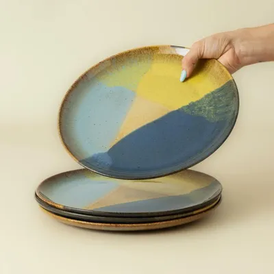 Assiettes au quotidien - Collection Corals – Coffret cadeau avec 4 assiettes - TERRAFINA STONEWARE