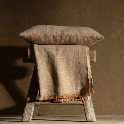 Coussins textile - COLLECTION SEMA COUSSINS & PLAIDS EN FIBRES D'ORTIE - MILLE ET CLAIRE
