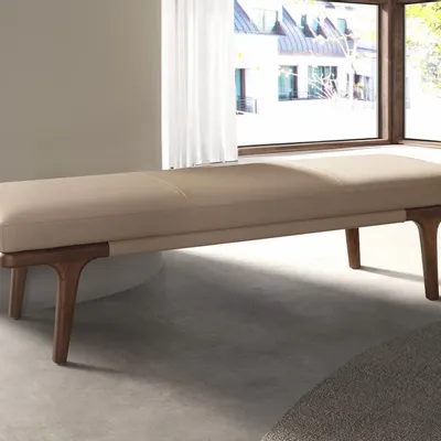 Bancs - Banc en simili cuir vison - ANGEL CERDÁ