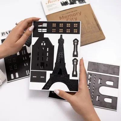 Customizable objects - Wooden DIY Memory City Kit - ENJOY THE WOOD