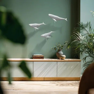 Sculptures, statuettes et miniatures - Sculpture en porcelaine – Baleine Blanche - OCEANSTORE DESIGN
