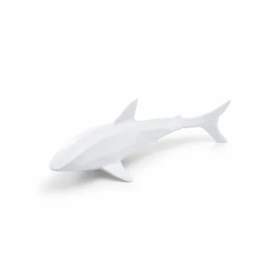 Office design and planning - Porcelain Shark Sculpture – White - OCEANSTORE DESIGN