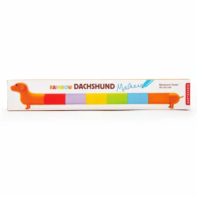 Stationery - Rainbow Dachshund Markers - KIKKERLAND