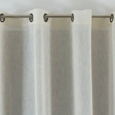 Curtains and window coverings - LINO Wide Width Sheer Curtain - Natural Collar - Grommet Panel - IPC DECO DELL'ARTE