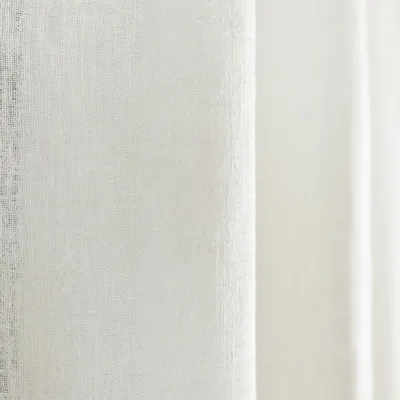 Rideaux et voilages - Rideau Voilage Grande Largeur LINO - Col Naturel - Panneau à oeillets - IPC DECO DELL'ARTE