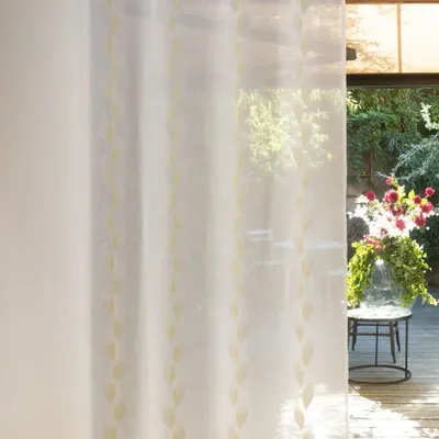 Curtains and window coverings - DENIS Sheer Curtain - Green - with eyelets - 100% pes - 140 x 240 - IPC DECO DELL'ARTE