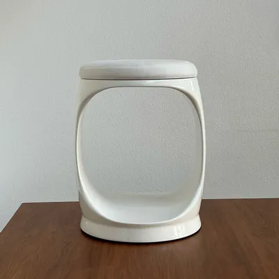 Stools - Signet Ring Stool I White - SOFTICATED