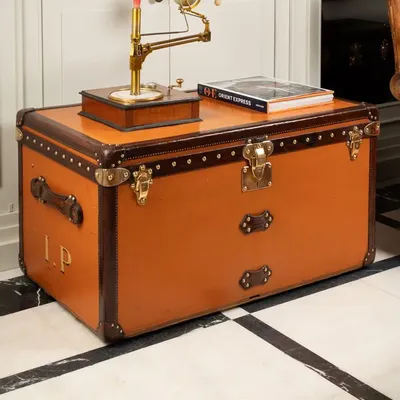 Decorative objects - Malle Louis Vuitton Orange - BAGAGE COLLECTION