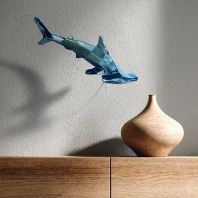 Spas - Sculpture en porcelaine – Requin Marteau Bleu - OCEANSTORE DESIGN
