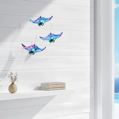 Office design and planning - Porcelain Manta Sculpture – Blue - OCEANSTORE DESIGN