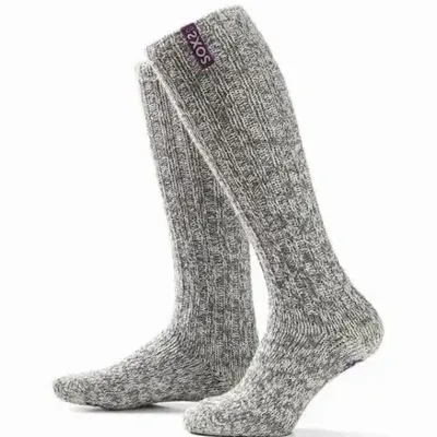 Chaussettes - Chaussettes - Originals, antidérapantes, hauteur genou, laine grise, mystical purple, 37-41 - SOXS.CO