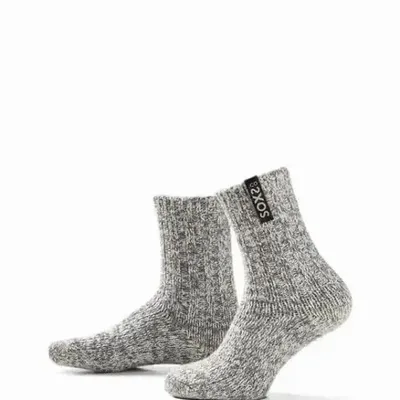Chaussettes - Chaussettes - Originals, moyen, laine grise, noir jais, 37-41 - SOXS.CO