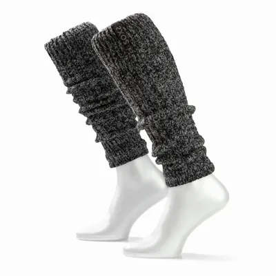 Socks - Socks - Originals, leg warmers, dark grey wool, black ink, one size - SOXS.CO