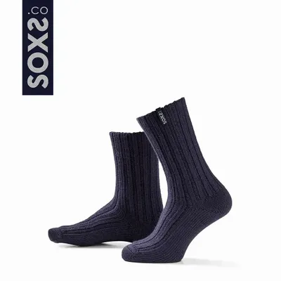 Socks - Socks - StreetWear, medium, blue wool, blue horizon, 42-46 - SOXS.CO