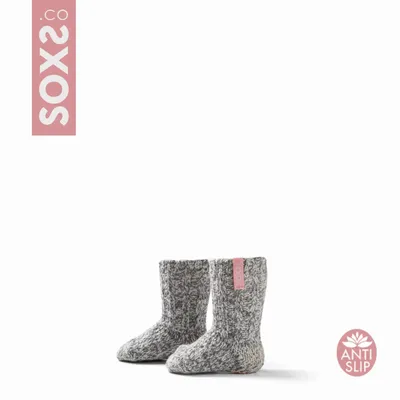 Chaussettes - Chaussettes - Originals, bébé, antidérapant, laine grise, fairy tail, 19-28 - SOXS.CO