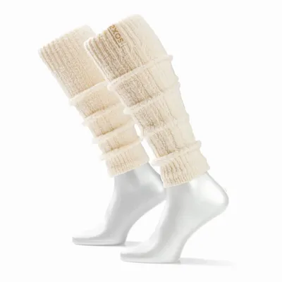 Socks - Socks - Originals, leg warmers, off-white wool, vanilla cream, one size - SOXS.CO