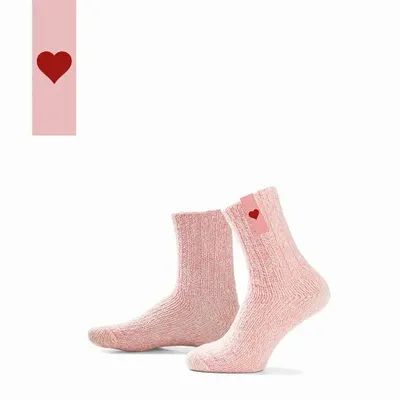 Socks - Socks - Originals, medium, pink wool, sweetheart, 34-36 - SOXS.CO