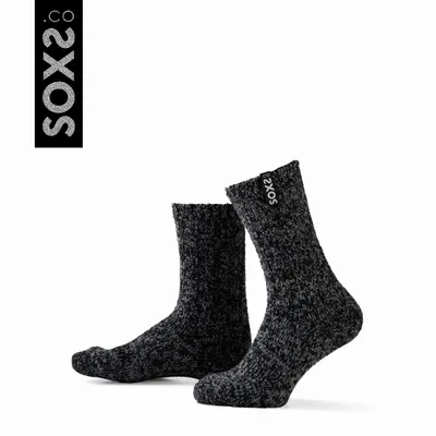 Socks - Socks - Originals, medium, dark grey wool, silver star, 37-41 - SOXS.CO