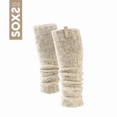 Socks - Originals, arm warmers, beige wool, warm sand, one size - SOXS.CO