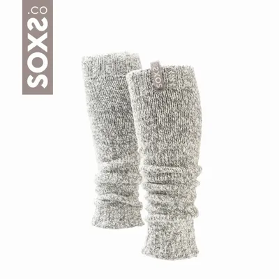 Socks - Originals, arm warmers, grey wool, glacier grey, one size - SOXS.CO
