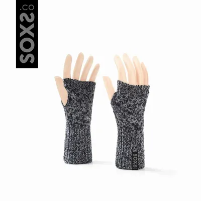 Chaussettes - Originals, chauffe-mains, laine gris foncé, black ink, taille unique - SOXS.CO