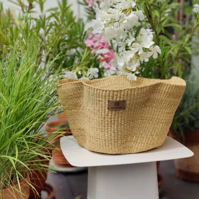 Objets de décoration - Sitso Wave Basket| Panier de rangement et de sol | Naturel - SOLOKO