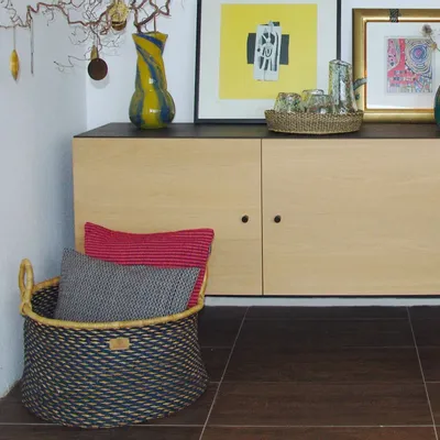 Laundry baskets - Enyo Storage Basket | Floor Basket | Blue - SOLOKO