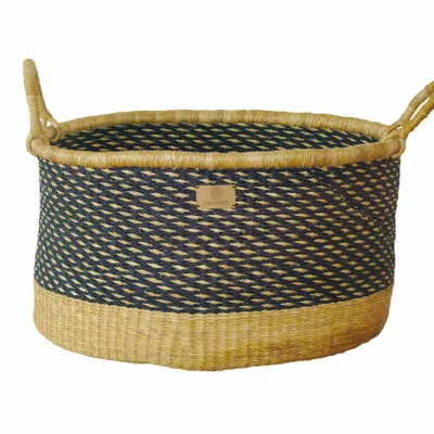 Objets de décoration - Panier de rangement Enyo | Panier de sol | Bleu Naturel - SOLOKO