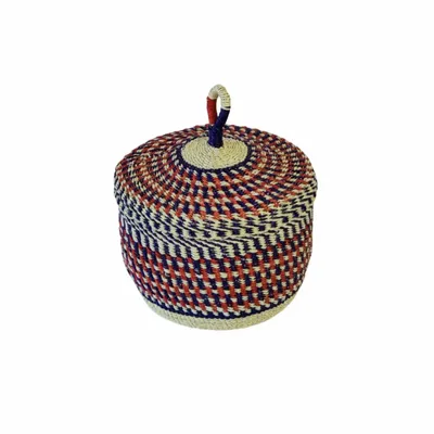 Corbeilles - Nunya Panier à couvercle | Panier de rangement petit | Rouge bleu - SOLOKO