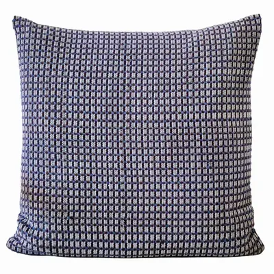 Coussins textile - Housse de coussin tissée à la main | Ability skyblue brown - SOLOKO