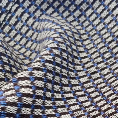 Fabric cushions - Cushion Cover Handwoven | Ability skyblue brown - SOLOKO