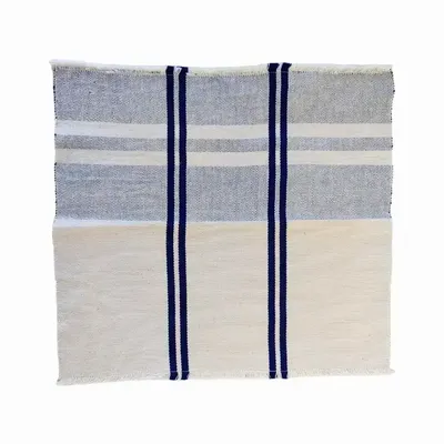 Napkins - Handwoven Cotton Napkin | Anloga Royal Blue, Beige - SOLOKO