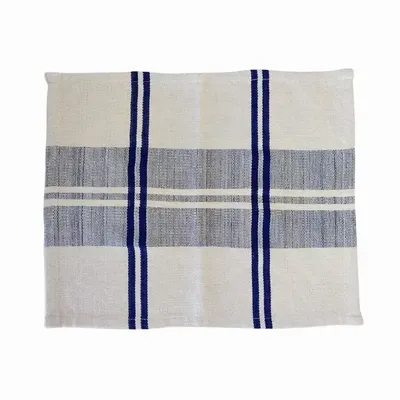 Placemats - Handwoven Placemat Napkin | Anloga Beige Blue - SOLOKO