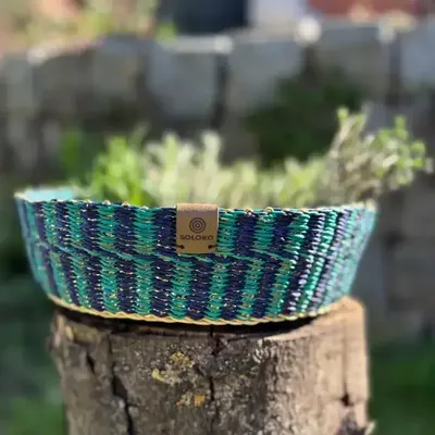 Baskets - Venyo Small - Woven Table Basket| Storage Basket | Turquoise - SOLOKO