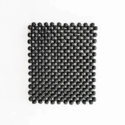 Table mat - Nunana Glass Table Mat | Trivet | Beads Glass Mat | Black - SOLOKO
