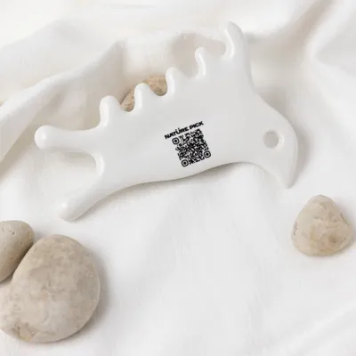 Cosmétiques - [Dia Lento] Pochette gua-sha en céramique avec hirondelle et coton - SEOUL DESIGN FOUNDATION